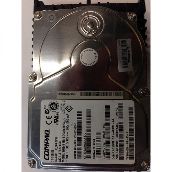 BD03663622 - Compaq 36GB 10K RPM SCSI 3.5" HDD Ultra3