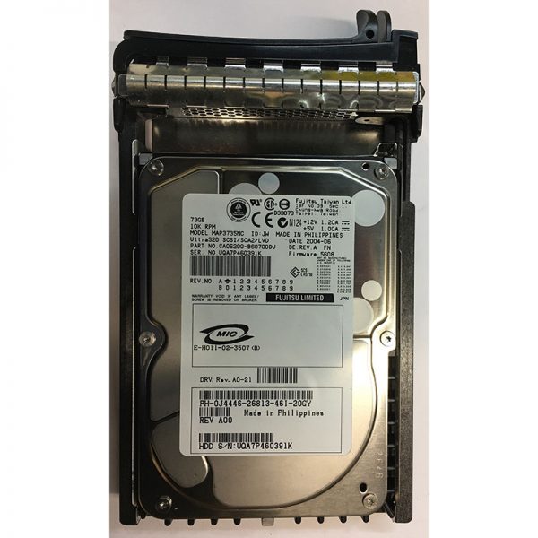 J4446 - Dell 73GB 10K RPM SCSI 3.5" HDD w/ tray for Dell Power Edge