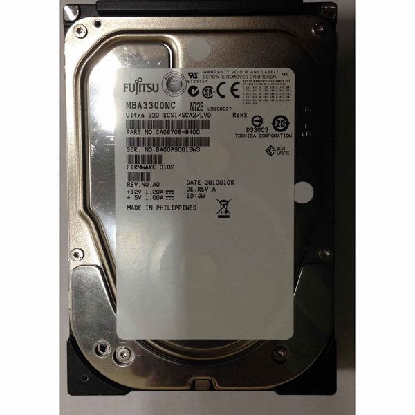 MBA3300NC - Fujitsu 300GB 15K RPM SCSI 3.5" HDD U320 80pin