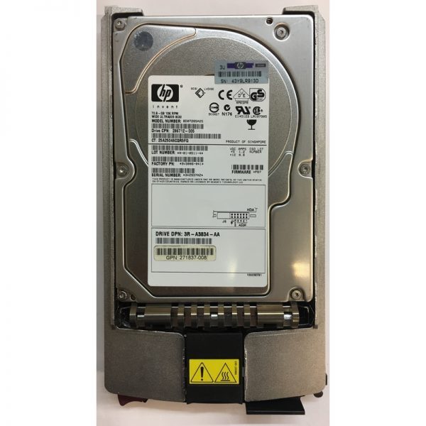 3R-A3834-AA - HP 73GB 10K RPM SCSI 3.5" HDD U320 80 pin