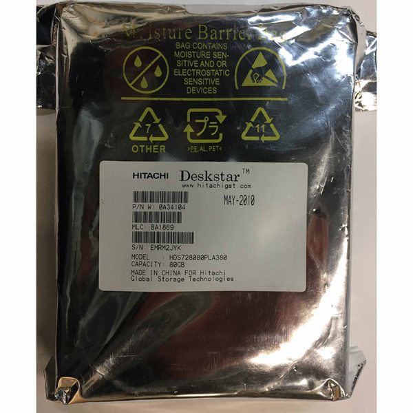 HDS728080PLA380 - Hitachi 80GB 7200 RPM SATA 3.5" HDD manufacture refurbished