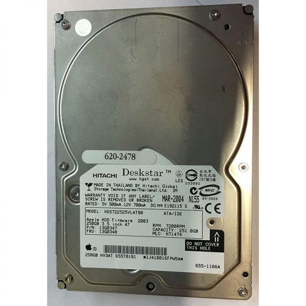 13G0347 - Hitachi 251GB 7200 RPM IDE 3.5" HDD