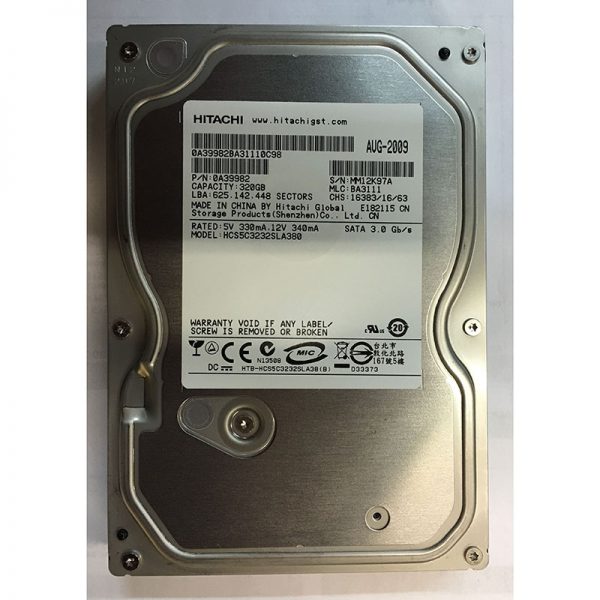 0A39982 - Hitachi 320GB 7200 RPM SATA 3.5" HDD