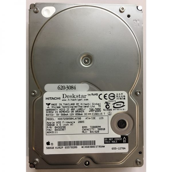 0A32298 - Hitachi 500GB 7200 RPM IDE 3.5" HDD