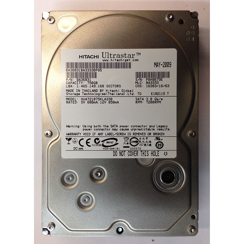 0A36831 - hitachi 750GB 7200 RPM Sata 3.5" HDD