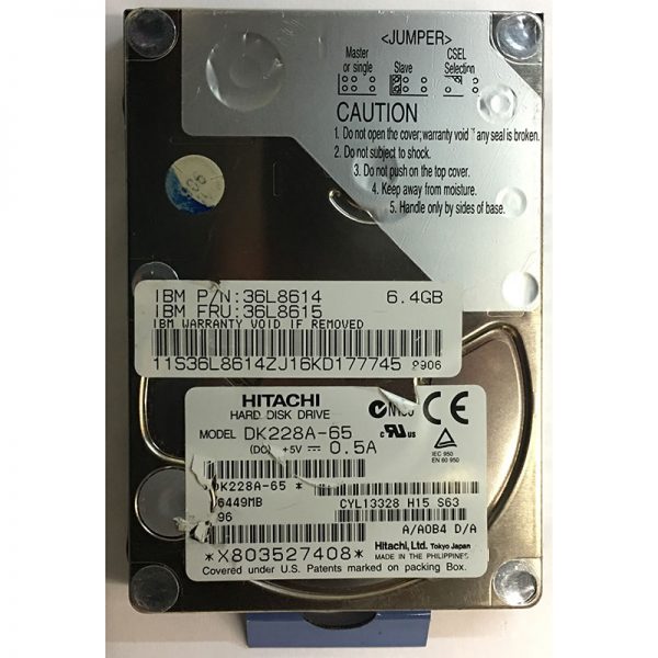 36L8615 - IBM 6.4GB 4200 RPM IDE 2.5" HDD