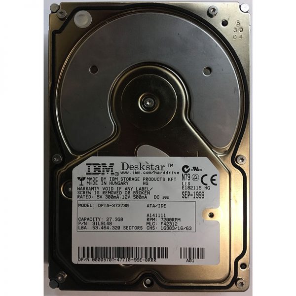 31L9148 - IBM 27GB 7200 RPM IDE 3.5" HDD