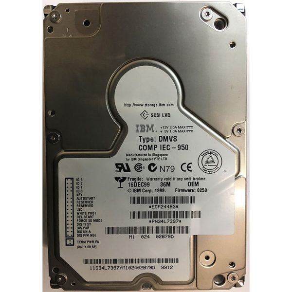 34L7397 - IBM 36GB 10K RPM SCSI 3.5" HDD