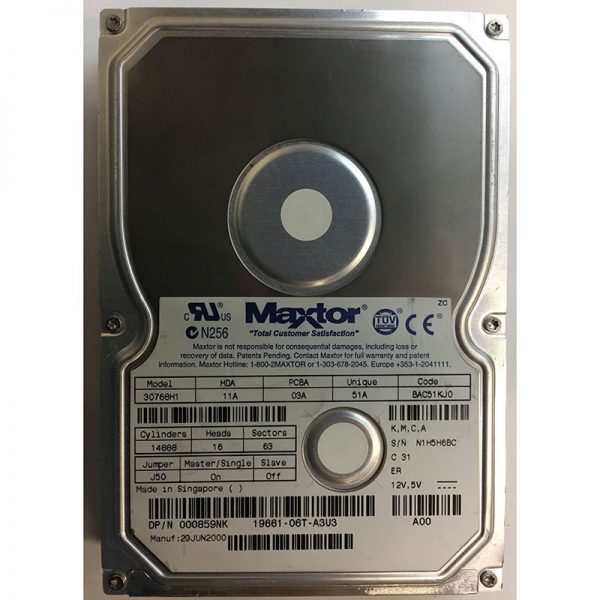 859NK - Dell 7.6GB 5400 RPM IDE 3.5" HDD