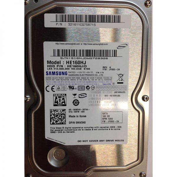 HE160HJ - Samsung 160GB 7200 RPM SATA 3.5" HDD