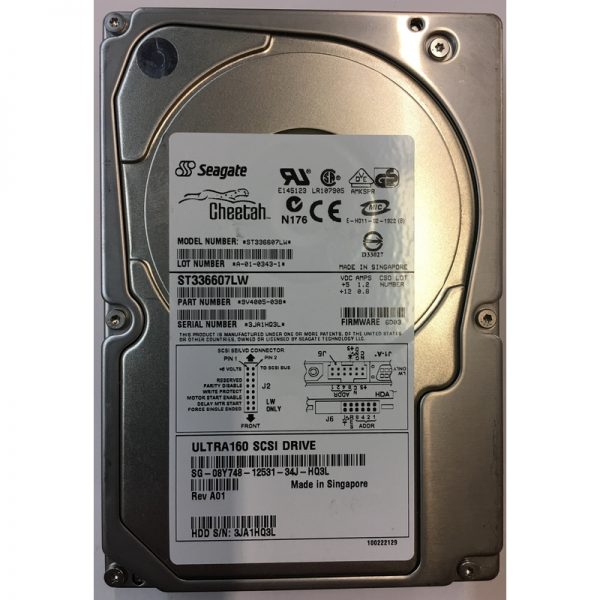 9V4005-038 - Seagate 36GB 10K RPM SCSI 3.5" HDD U320, 68 Pin