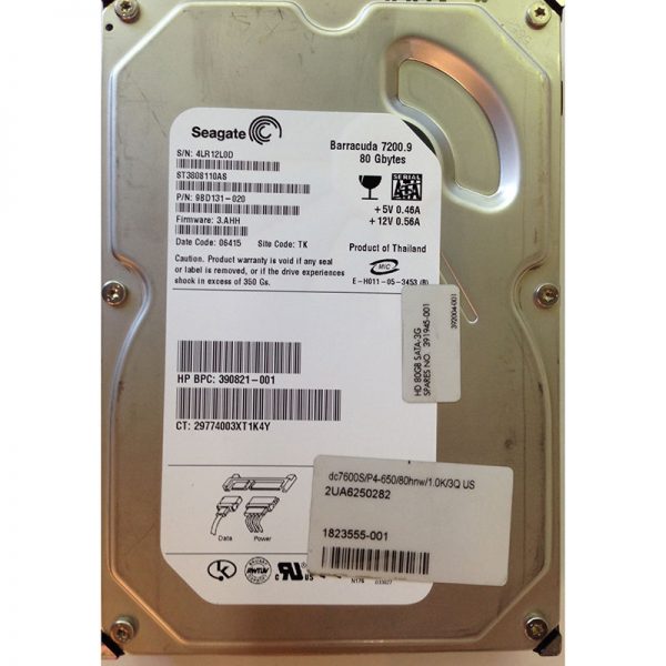 390821-001 - HP 80GB 7200 RPM SATA 3.5" HDD