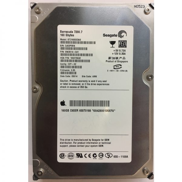 9W2814-041 - Seagate 160GB 7200 RPM SATA 3.5" HDD