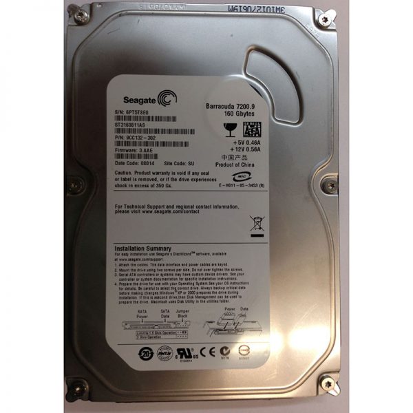 9CC132-302 - Seagate 160GB 7200 RPM SATA 3.5" HDD