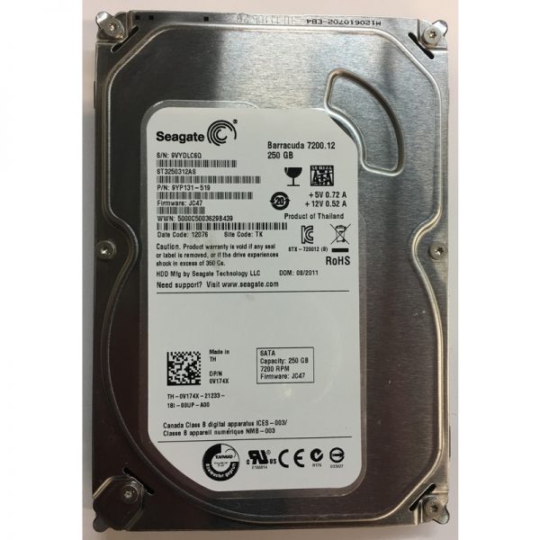 ST3250312AS - Seagate 250GB 7200 RPM SATA 3.5" HDD