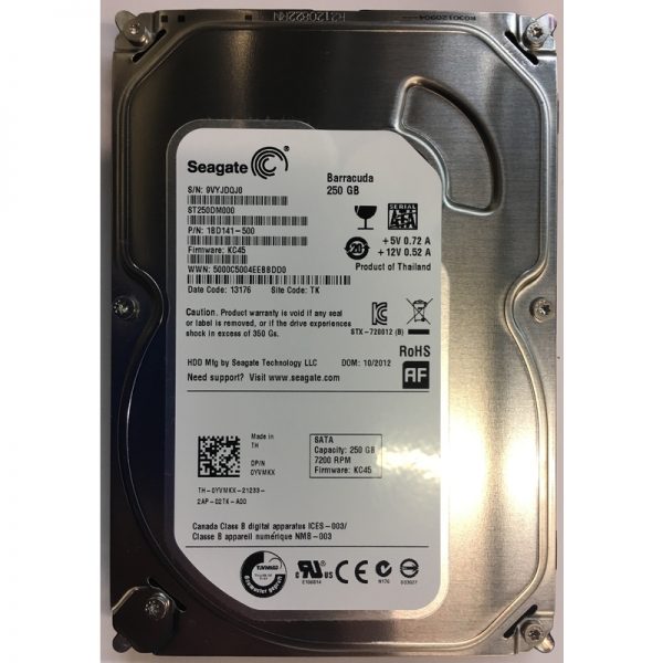 0YVMKX - Dell 250GB 7200 RPM SATA 3.5" HDD