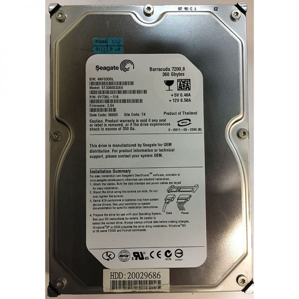 ST3360832AS - Seagate 360GB 7200 RPM SATA 3.5" HDD