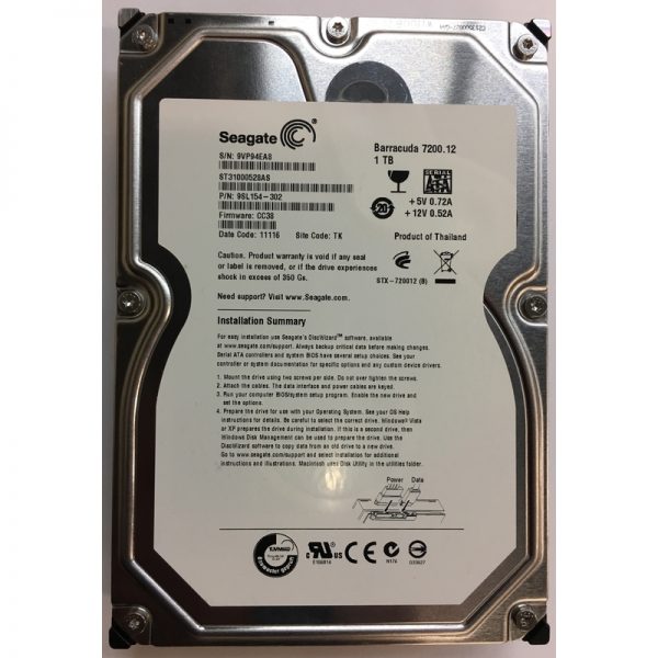 ST31000528AS - Seagate 1TB 7200 RPM SATA 3.5" HDD