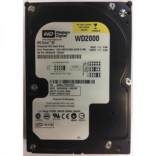 WD1200JB-00GVA0 - Western Digital 120GB 7200 RPM IDE 3.5" HDD