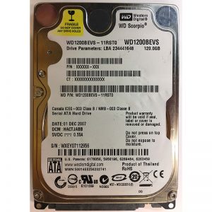 WD1200BEVS - Western Digital 120GB 5400 RPM SATA 2.5" HDD