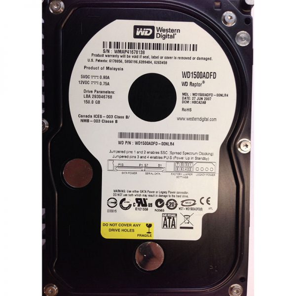 WD1500ADFD-00NLR4 - Western Digital 150GB 10K RPM SATA 3.5": HDD