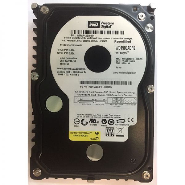 WD1500ADFS-00SLR5 - Western Digital 150GB 10K RPM SATA 3.5": HDD