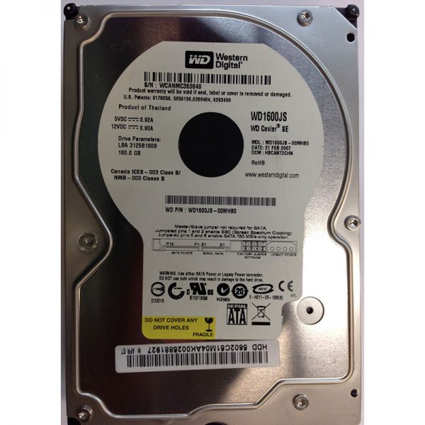 WD1600JS - Western Digital 160GB 7200 RPM SATA 3.5" HDD