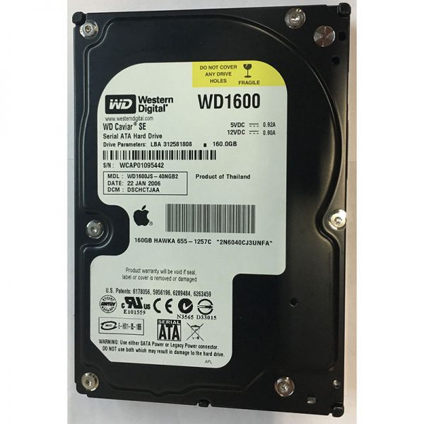 WD1600JS-40NGB2 - Western Digital 160GB 7200 RPM SATA 3.5" HDD