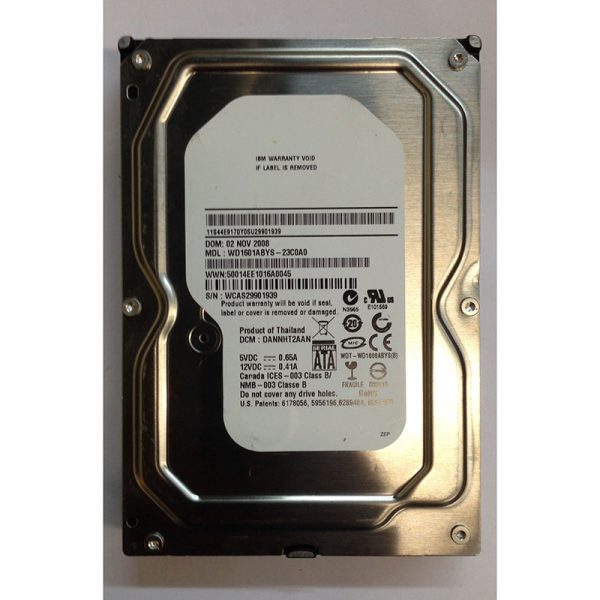 WD1601ABYS-23C0A0 - Western Digital 160GB 7200 RPM SATA 3.5" HDD