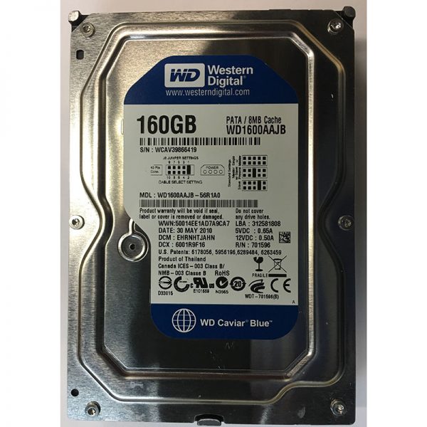 WD1600AAJB-56R1A0 - Western Digital 160GB 7200 RPM IDE 3.5" HDD