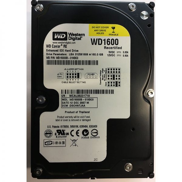 WD1600SB - Western Digital 160GB 7200 RPM IDE 3.5" HDD