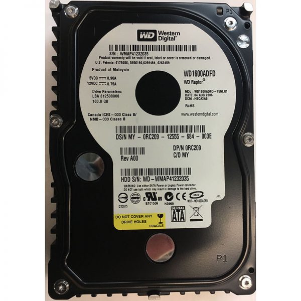 WD1600ADFD-75NLR1 - Western Digital 160GB 10K RPM SATA 3.5" HDD