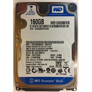 WD1600BEVS - Western Digital 160GB 5400 RPM SATA 2.5" HDD