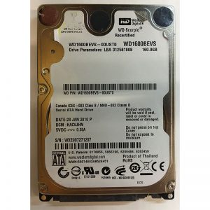 WD1600BEVS-00UST0 - Western Digital 160GB 5400 RPM SATA 2.5" HDD