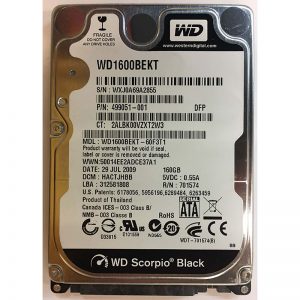 WD1600BEKT - Western Digital 160GB 5400 RPM SATA 2.5" HDD