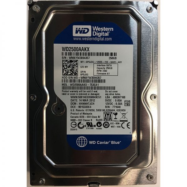 0P5JDG - Dell 250GB 7200 RPM SATA 3.5" HDD