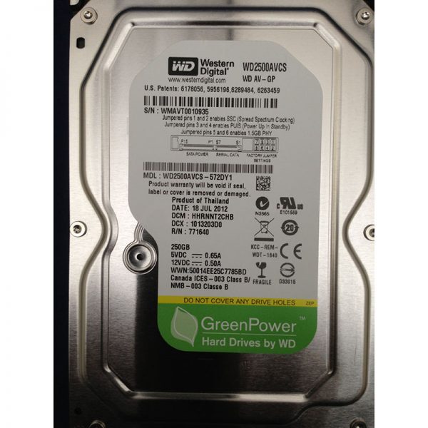 WD2500AVCS - Western Digital 250GB 7200 RPM SATA 3.5" HDD