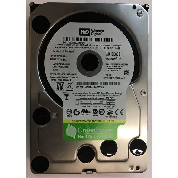 WD10EACS-00C7B0 - Western Digital 1TB 7200 RPM SATA 3.5" HDD