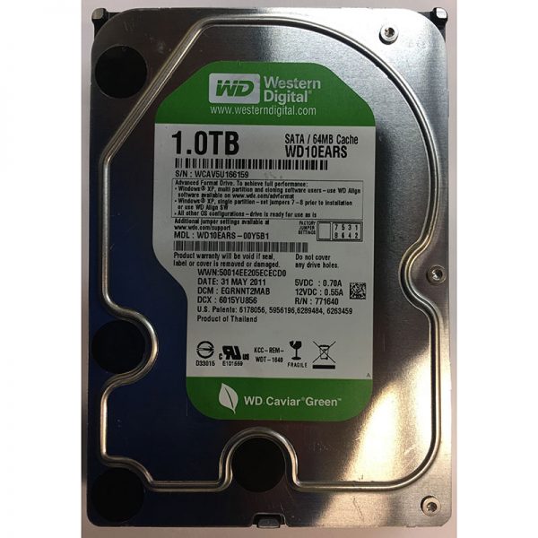 WD10EARS - Western Digital 1TB 7200 RPM SATA 3.5" HDD