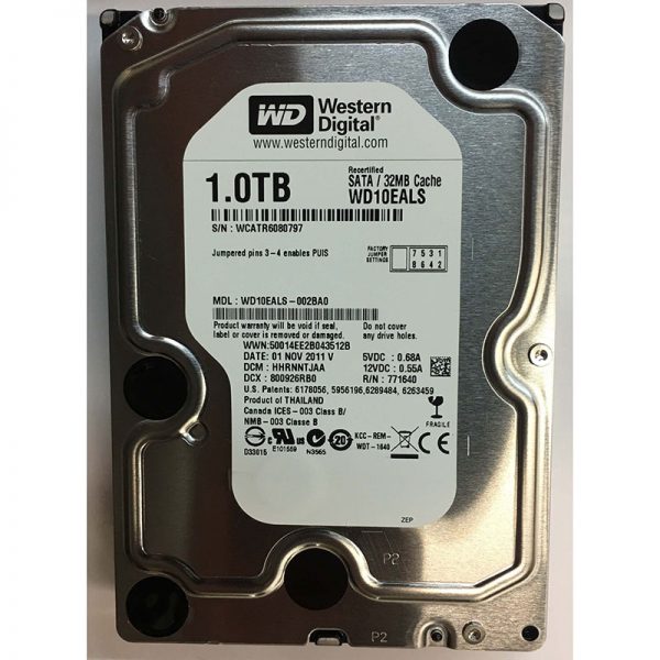 WD10EALS-002BA0 - Western Digital 1TB 7200 RPM SATA 3.5" HDD