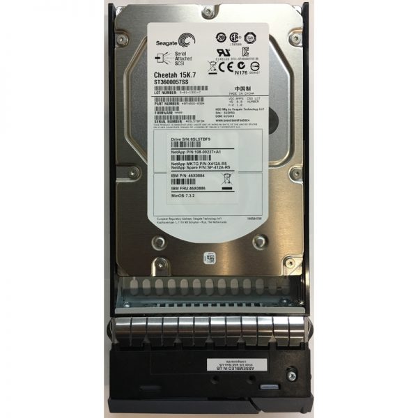 108-00227+A1 - NetApp 600GB 15K RPM SAS 3.5" HDD for DS4243 24 bay enclosures.