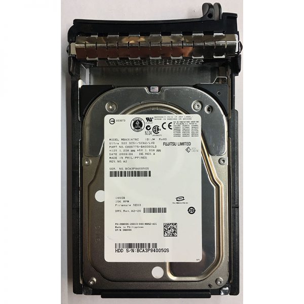 0NN996 - Dell 147GB 15K RPM SCSI 3.5" HDD U320, 80 pin w/ tray