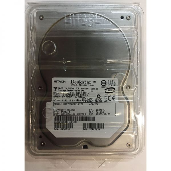 0A30210 - Hitachi 82GB 7200 RPM IDE 3.5" HDD