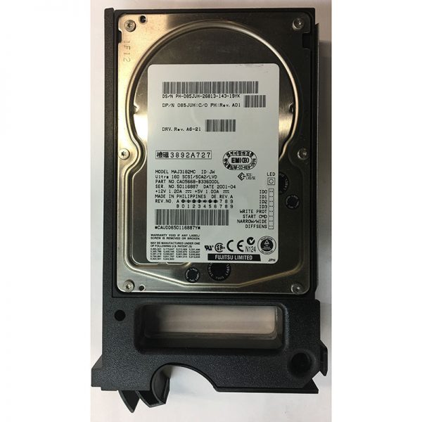 085JUH - Dell 18GB 10K RPM SCSI 3.5" HDD U160 80 pin w/ tray