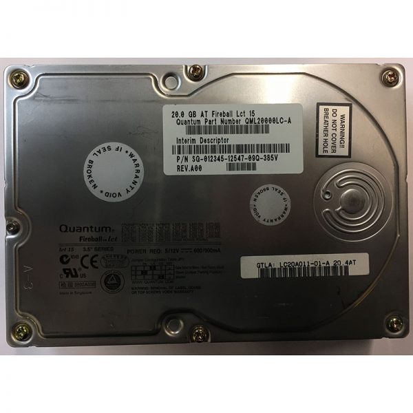 12345 - Dell 20GB 5400 RPM IDE 3.5" HDD