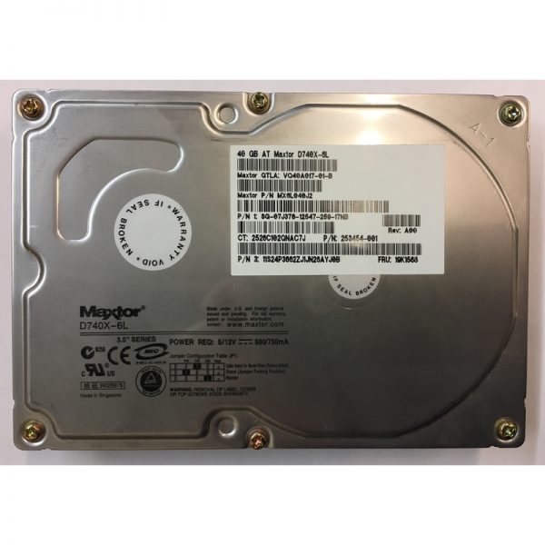 7J278 - Dell 40GB 7200 RPM IDE   3.5" HDD VQ40A017-01-B version