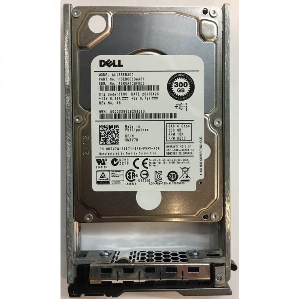 MTV7G - Dell 300GB 10K RPM SAS 2.5" HDD