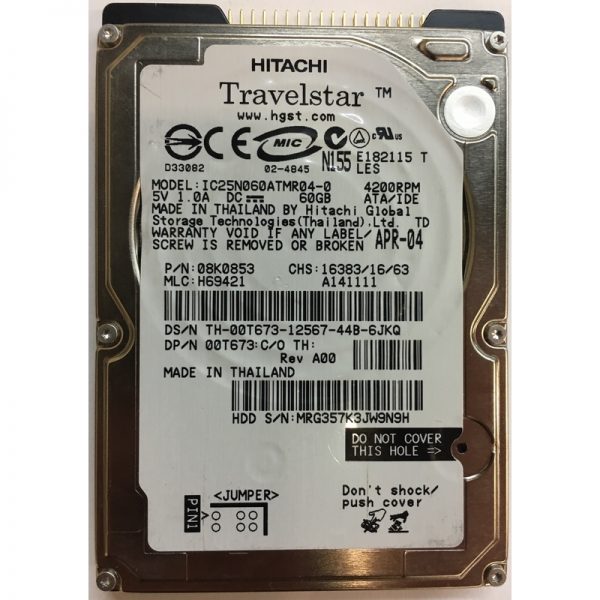 0T673 - Dell 60GB 4200 RPM IDE 2.5" HDD