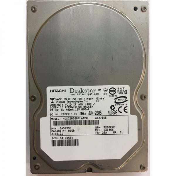 0A31953 - Hitachi 80GB 7200 RPM IDE 3.5" HDD