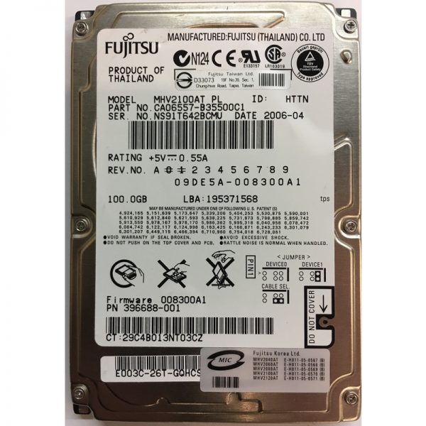 396688-001 - HP 100GB 4200 RPM IDE 2.5" HDD